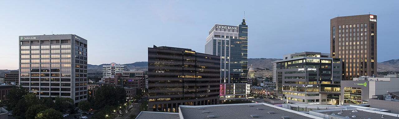 Downtown Boise skyline with the foothills in the background